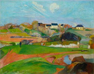 Francese: Champs au Pouldu, ou Paysage au Pouldu Paesaggio a Le Pouldu