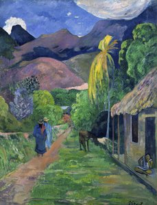 Francese: Rue de Tahiti Street a Tahiti da Paul Gauguin