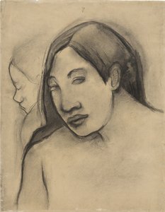 Teste di donne tahitiane, viste frontali e di profilo, 1891-93 da Paul Gauguin