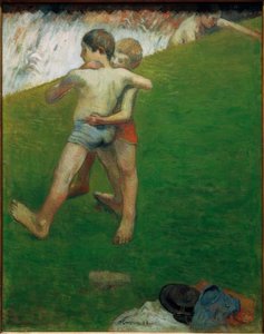 Giovani lottatori – Bretagna da Paul Gauguin