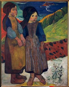 Piccoli bretoni davanti al mare da Paul Gauguin
