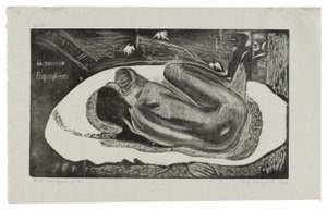 Manao tupapau (Lei pensa al fantasma o il fantasma pensa a lei), dalla Suite Noa Noa da Paul Gauguin