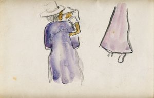 Madre e figlio, Tahiti davanti, figura sul retro da Paul Gauguin
