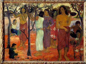Nave nave mahana (Giorni deliziosi). Donne tahitiane in un giardino da Paul Gauguin