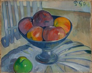 Ciotola di frutta su una sedia da giardino. Circa 1890 da Paul Gauguin