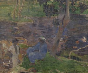 Sulla riva del lago, Martinica da Paul Gauguin