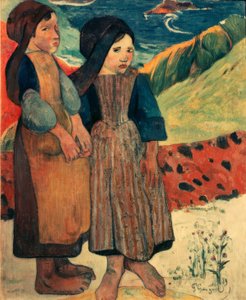 Piccole bretoni al bordo del mare da Paul Gauguin