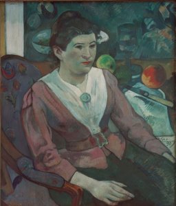 Ritratto di donna con natura morta di Cézanne – Marie Derr da Paul Gauguin
