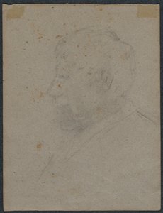 Busto di profilo di un uomo verso, 1870s da Paul Gauguin