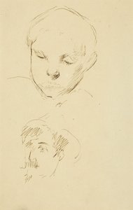 Profilo di un ragazzo e autoritratto (recto) da Paul Gauguin