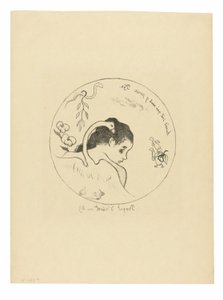 Progetto di piatto (Leda), frontespizio dalla Suite Volpini da Paul Gauguin