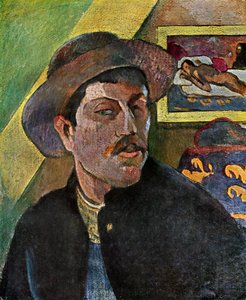 Autoritratto con cappello, 1893-1894 da Paul Gauguin