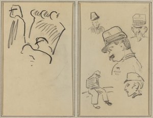 Soldati; Quattro Soldati e una Figura Seduta (verso) da Paul Gauguin