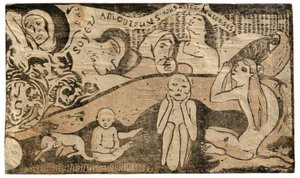 Amate, e Sarete Felici, dalla Suite di Stampe a Legno Tardive da Paul Gauguin