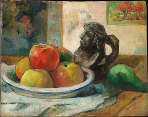 Natura morta con mele, pera e brocca da Paul Gauguin
