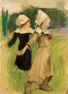 Studio per: Ragazze bretoni che danzano, Pont-Aven da Paul Gauguin
