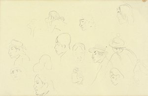 Studi di teste e figure, c.1893