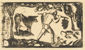 Tahitiano che porta banane da Paul Gauguin