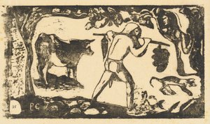 Tahitiano che porta banane Le porteur de fei da Paul Gauguin