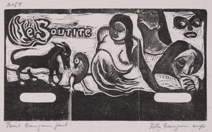 Serie Tahitiana e Noa Noa, Il sorriso (xilografia) da Paul Gauguin
