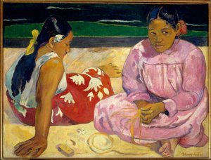 Donne tahitiane o Sulla spiaggia da Paul Gauguin