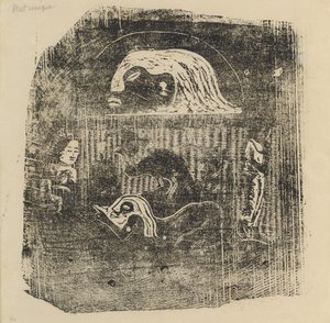 Te Atua The Gods Small Plate [verso] da Paul Gauguin