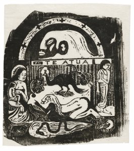 Te atua (Il Dio), dalla Suite delle ultime stampe a blocchi di legno da Paul Gauguin