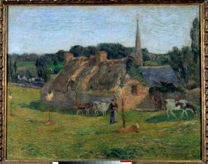 Il campo Derout Lollichon e la chiesa di Pont Aven da Paul Gauguin
