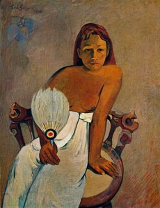La ragazza con un ventaglio, 1902 da Paul Gauguin
