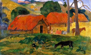 Le tre capanne, Tahiti da Paul Gauguin