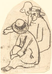 Tre tahitiani (Studio per "La sorella della carità") da Paul Gauguin