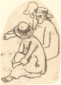 Tre tahitiani studio per La soeur de charite da Paul Gauguin