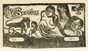 Pagina del titolo per Le Sourire, in o dopo il 1895 da Paul Gauguin