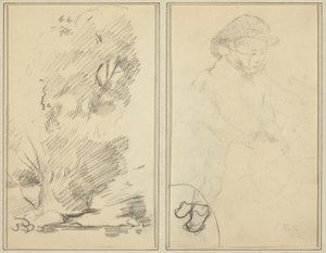 Alberi; Schizzo di ragazzo bretone (verso)