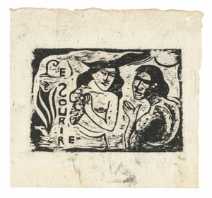Due donne che chiacchierano, testata per Le Sourire da Paul Gauguin