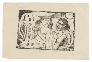 Due donne che chiacchierano, testata per Le Sourire da Paul Gauguin