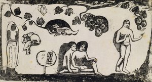 Donne, animali e fogliame da Paul Gauguin