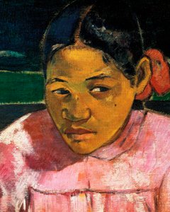 Donne di Tahiti o Sulla spiaggia (dettaglio) da Paul Gauguin