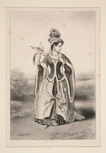 (CHATELAINE MOYEN AGE.) da Paul Gavarni