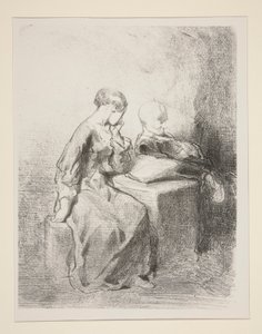 (LA LETTRICE) da Paul Gavarni