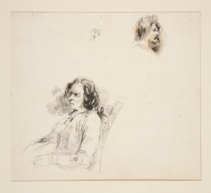 (TRE SCHIZZI su una stessa tavola.) da Paul Gavarni