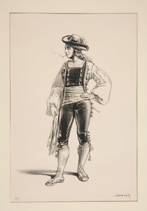 ALGUAZIL. Cappello di feltro ornato di velluto. da Paul Gavarni