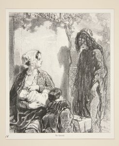 In nome di questi amori, che consoleranno la vostra vecchiaia, Signora, abbiate pietà di me! da Paul Gavarni