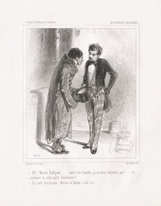 Baliverneries Parisiennes: Ah! Monsieur Radiguet, 1847 da Paul Gavarni