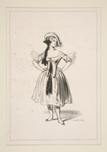 CHEVRIERE. Cappello di feltro. da Paul Gavarni