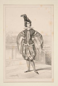 Costume di Madame la Marchesa de L.. da Paul Gavarni