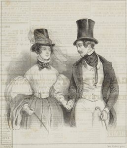 «Costumi del mattino» dalla serie «Revue Fashionable» da Paul Gavarni