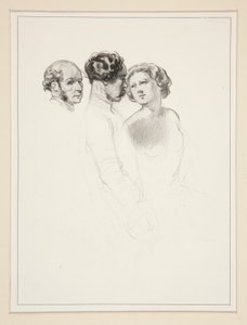 Studio di figura; Gruppo di tre figure da Paul Gavarni