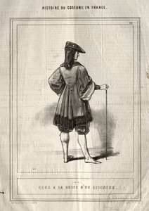 Storia del costume in Francia: Gente al seguito di un signore da Paul Gavarni