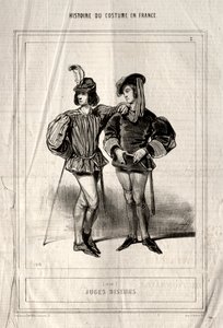 Storia del Costume in Francia: Giudici, 1843 da Paul Gavarni